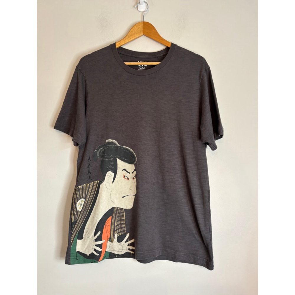 Uniqlo Mens Medium Gray Kabuki Museum Of Fine Arts Tee